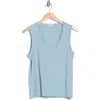 James Perse V-neck Cotton Tank In Blue