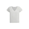 James Perse V-neck Short-sleeved T-shirt In White