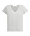 James Perse V-neck Short-sleeved T-shirt In White