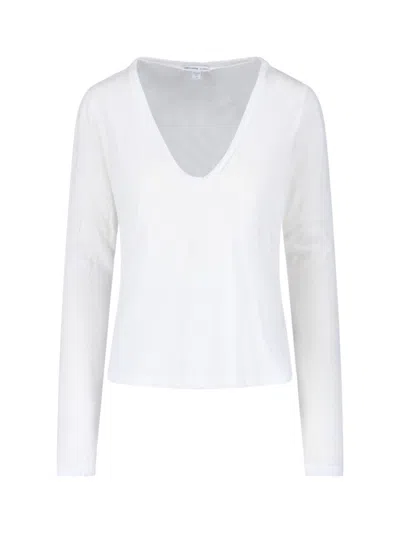 James Perse V-neck T-shirt - White