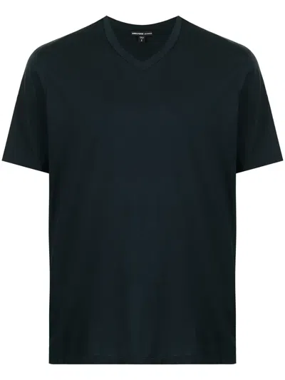 James Perse V-neck T-shirt In Blue