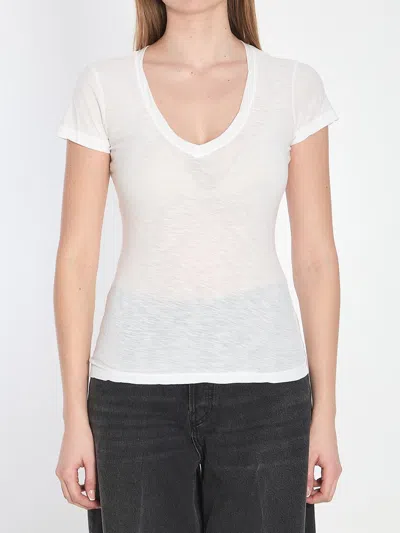 James Perse V-neck T-shirt In White