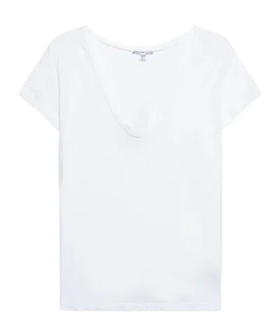 James Perse V-neck T-shirt In White