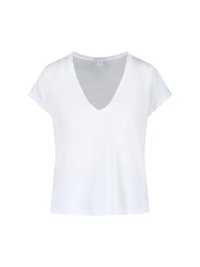 JAMES PERSE JAMES PERSE V-NECK T-SHIRT – WHITE
