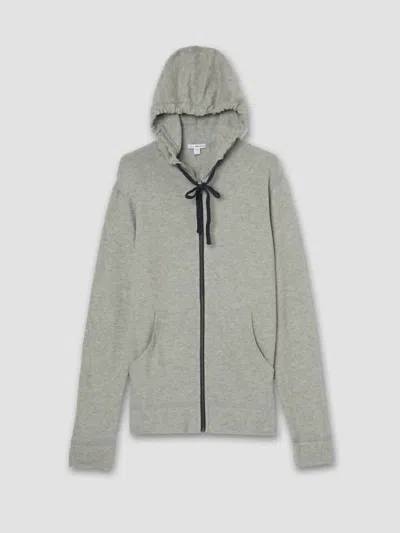 James Perse Vintage Cotton Hoody In Grey