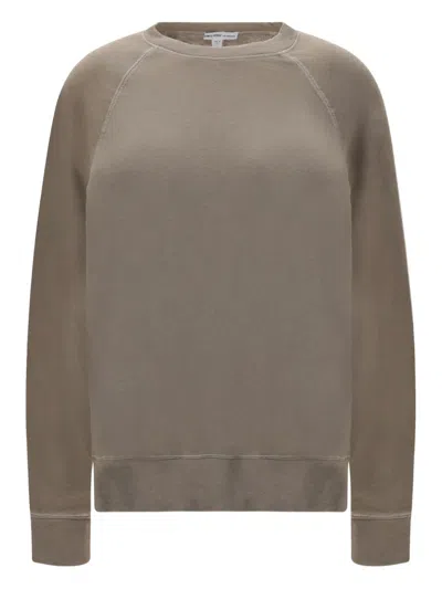 JAMES PERSE VINTAGE FRENCH TERRY RAGLAN-SLEEVE RIBBED-CUFF JERSEY