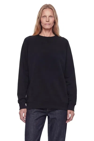 James Perse Vintage French Terry Relaxed Sweatshirt In Black