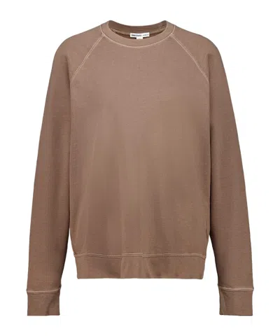 James Perse Vintage French Terry Relaxed Sweatshirt In Burgundy