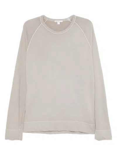 James Perse Vintage French Terry Sweatshirt In Gray