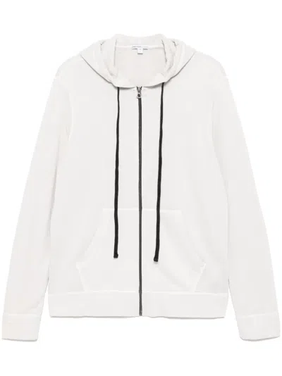 James Perse Vintage French Terry Zip-up Hoodie In Grey