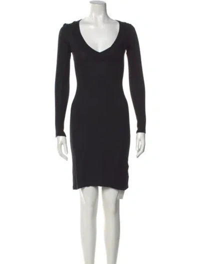 Pre-owned James Perse Vintage Knee-length Dress In Black