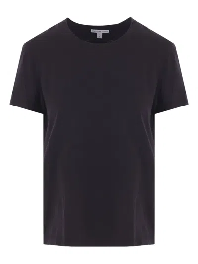 James Perse Vintage Little Boy Crew-neck T-shirt In Black