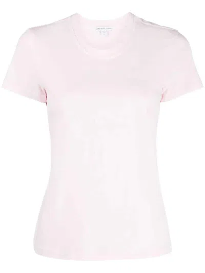 James Perse Round-neck Short-sleeved T-shirt In Degas Rosa