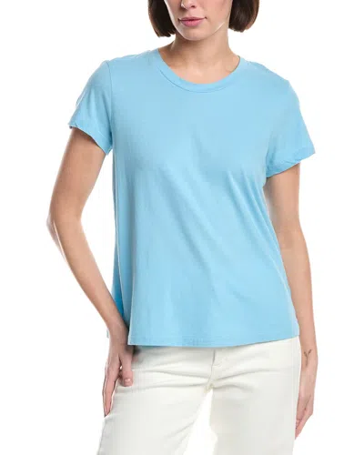 James Perse Cropped Cotton-jersey T-shirt In Blue