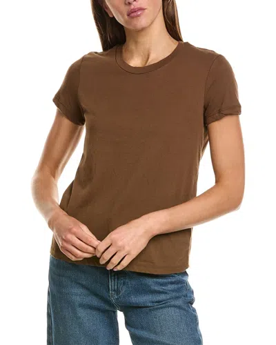 James Perse Vintage Little Boy T-shirt In Brown