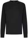 James Perse Vintage Charcoal Grey Supima Cotton Sweatshirt In Black