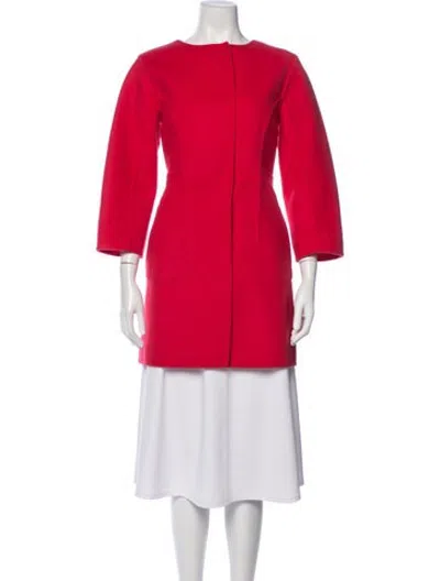 Pre-owned James Perse Virgin Wool Coat In Red