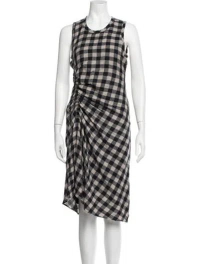 Pre-owned James Perse Virgin Wool Knee-length Dress In Blue