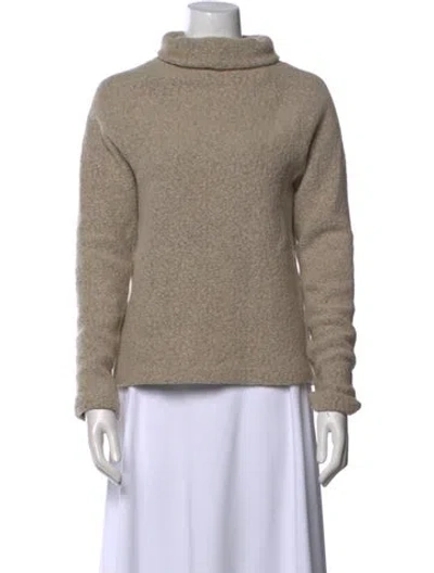 Pre-owned James Perse Virgin Wool Turtleneck Sweater In Neutral