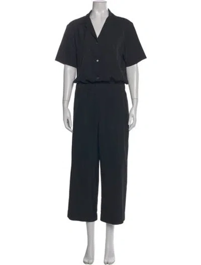 Pre-owned James Perse V-neck Jumpsuit In Black