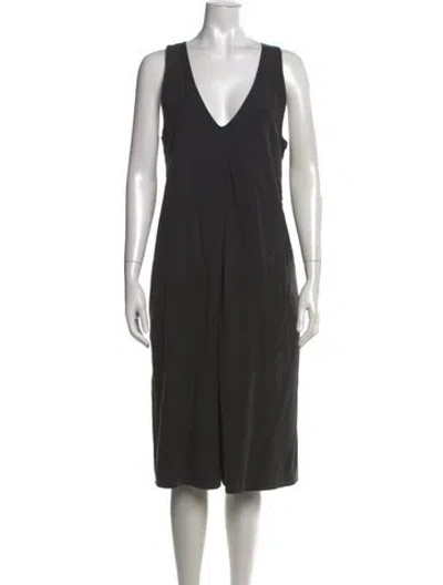 Pre-owned James Perse V-neck Jumpsuit In Black