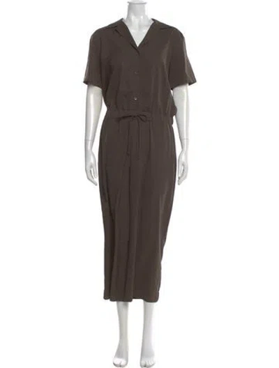 Pre-owned James Perse V-neck Jumpsuit In Green