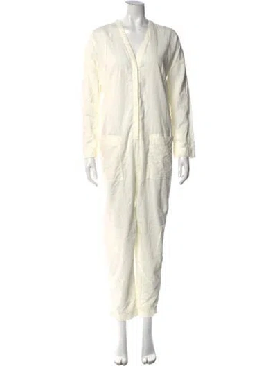 Pre-owned James Perse V-neck Jumpsuit In Neutral