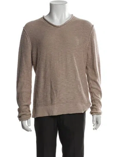 Pre-owned James Perse V-neck Long Sleeve Pullover In Multi