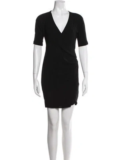 Pre-owned James Perse V-neck Mini Dress In Multi