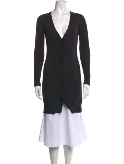 Pre-owned James Perse V-neck Sweater In Black