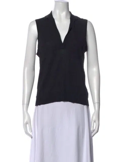 Pre-owned James Perse V-neck Sweater In Black