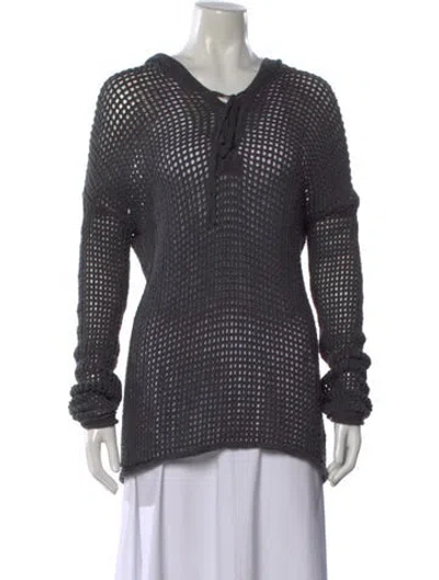 Pre-owned James Perse V-neck Sweater In Gray