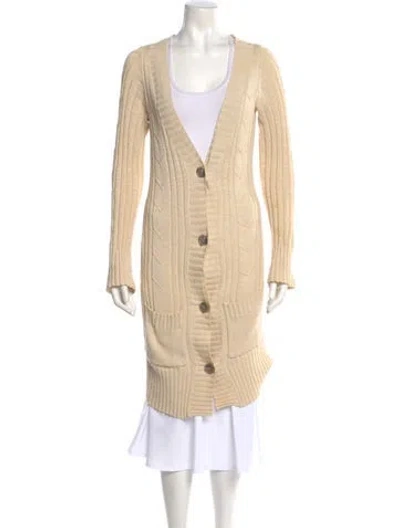 Pre-owned James Perse V-neck Sweater In Neutral