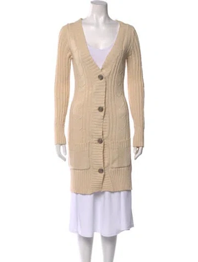 Pre-owned James Perse V-neck Sweater In Neutral