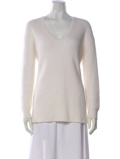 Pre-owned James Perse V-neck Sweater In Neutral
