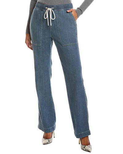 James Perse Wide Leg Denim Pant In Blue