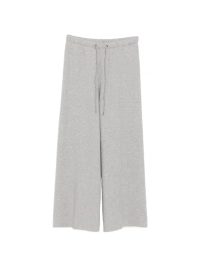 James Perse Wide-leg Drawstring Sweatpants In Gray