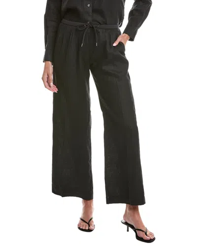James Perse Wide Leg Linen Pant In Black