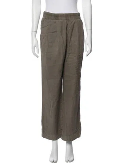 Pre-owned James Perse Wide Leg Pants In Green