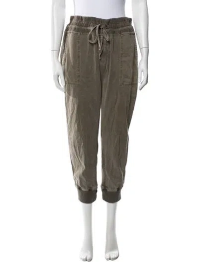 Pre-owned James Perse Wide Leg Pants In Green