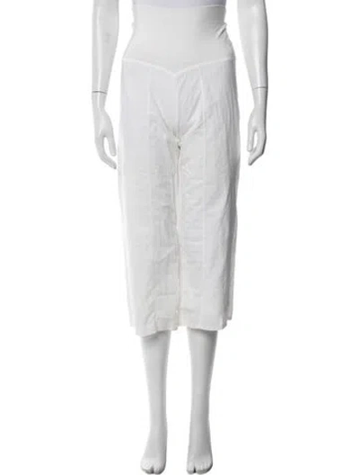 Pre-owned James Perse Wide Leg Pants In White