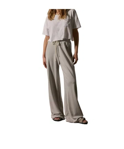 James Perse Wide Leg Sweatpant In Gray