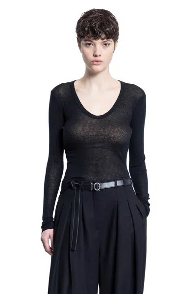 James Perse Woman Black Tops