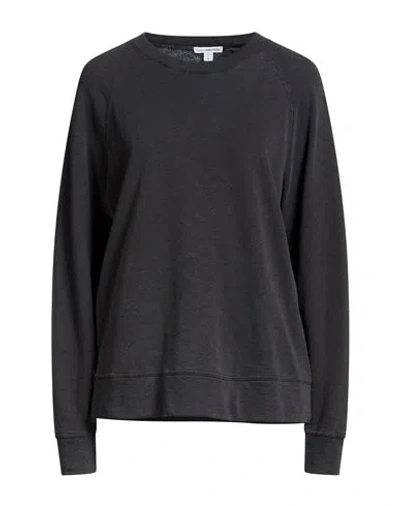 James Perse Woman Sweatshirt Black Size 0 Supima In Multi