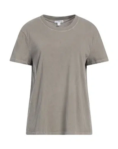 James Perse Woman T-shirt Dove Grey Size 3 Cotton