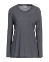 James Perse Woman T-shirt Grey Size 0 Cotton In Gray