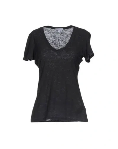 James Perse Woman T-shirt Steel Grey Size 3 Cotton In Grey