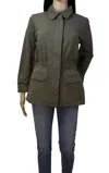 JAMES PERSE WOMEN ARGN DRAWSTRINGS LIGHTWEIGHT JACKET IN ARMY GREEN