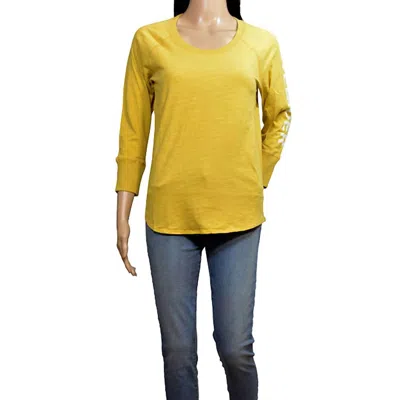James Perse Women California Cotton T-shirt In Mustard In Yellow