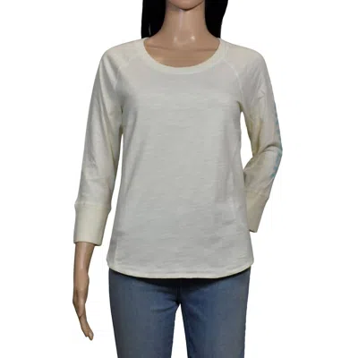 James Perse Women California Cotton T-shirt In Ivory In Multi